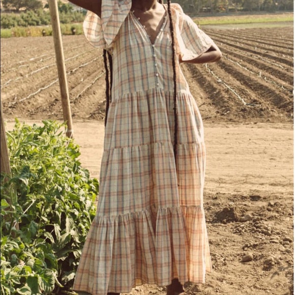 THE GREAT. Dresses & Skirts - THE GREAT Iris dress in washed rose plaid Sz 2